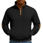 men's quarter-zip pullover in black