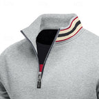 men's quarter-zip stand collar pullover