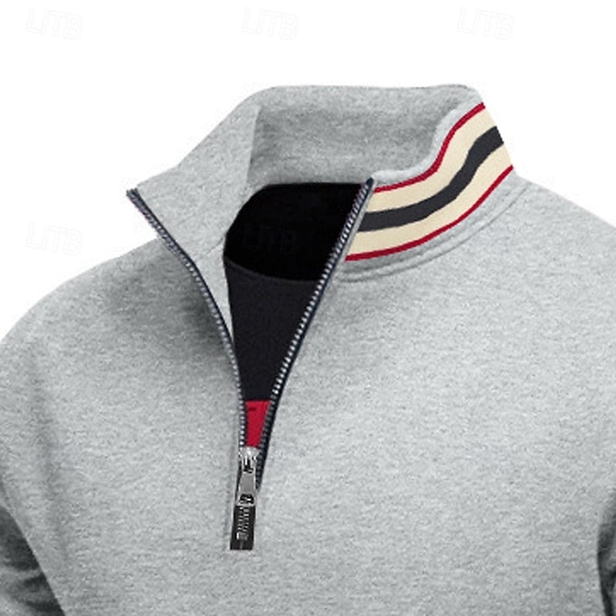 men's quarter-zip stand collar pullover