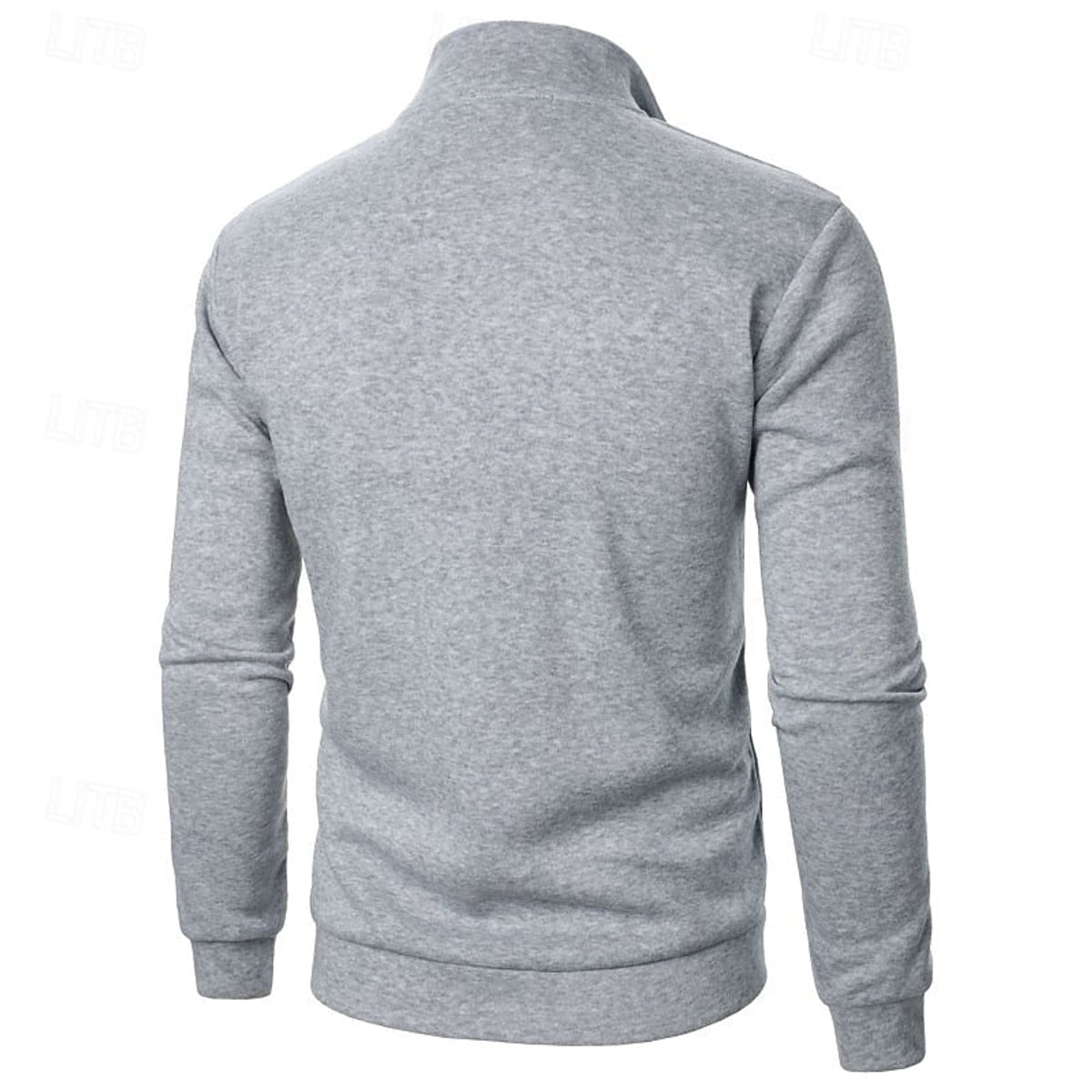 men's quarter-zip stand collar slim fit pullover
