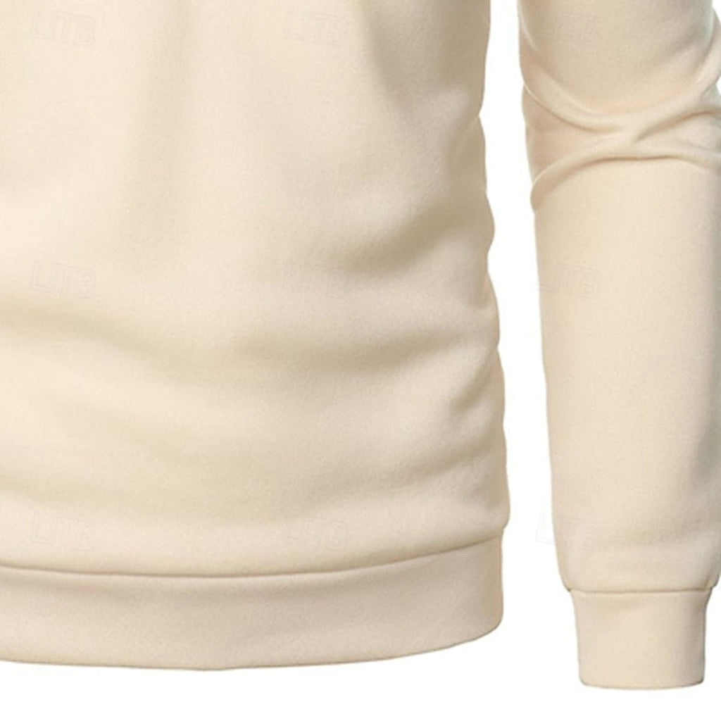 men's quarter-zip stand collar slim fit pullover