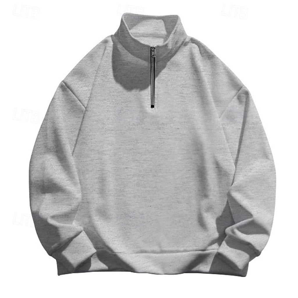 men's quarter-zip standing collar pullover