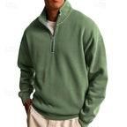 men's quarter-zip sweatshirt in green
