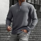 men's quarter-zip textured sweatshirt