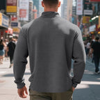 men's quarter-zip textured sweatshirt