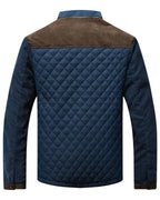 men's quilted stand collar jacket