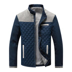 men's quilted transitional jacket in gray