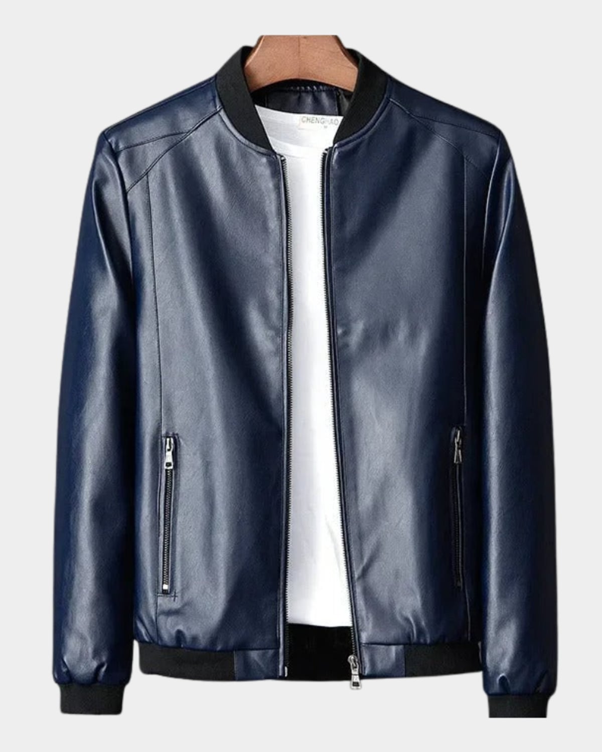 men's regular fit bomber jacket in blue