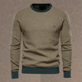 men's regular fit crew neck sweater in green