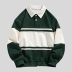men's regular fit polo neck pullover in green