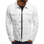men's regular fit trucker jacket in white