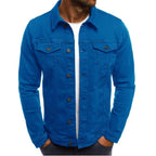 men's regular fit trucker jacket in blue