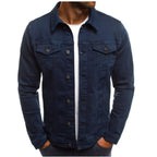 men's regular fit trucker jacket in navy