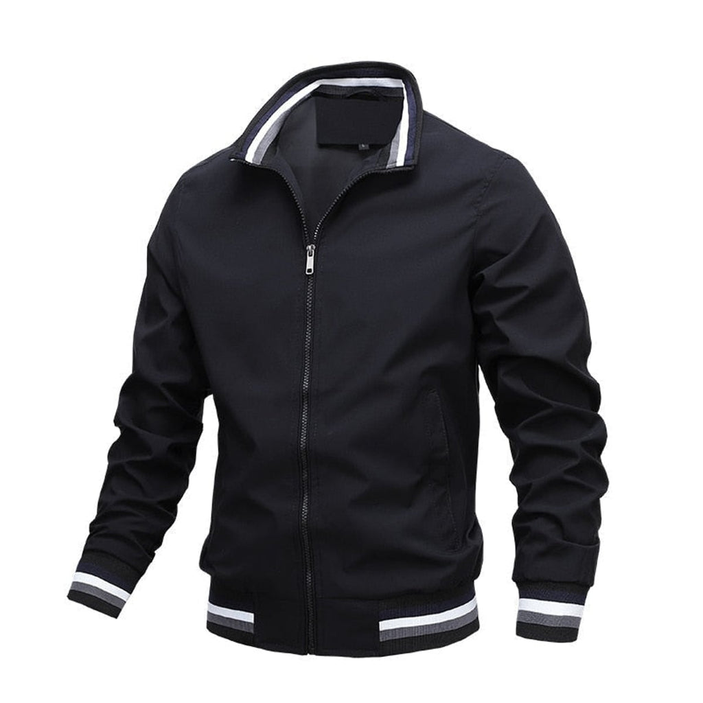 men's relaxed fit bomber jacket in black
