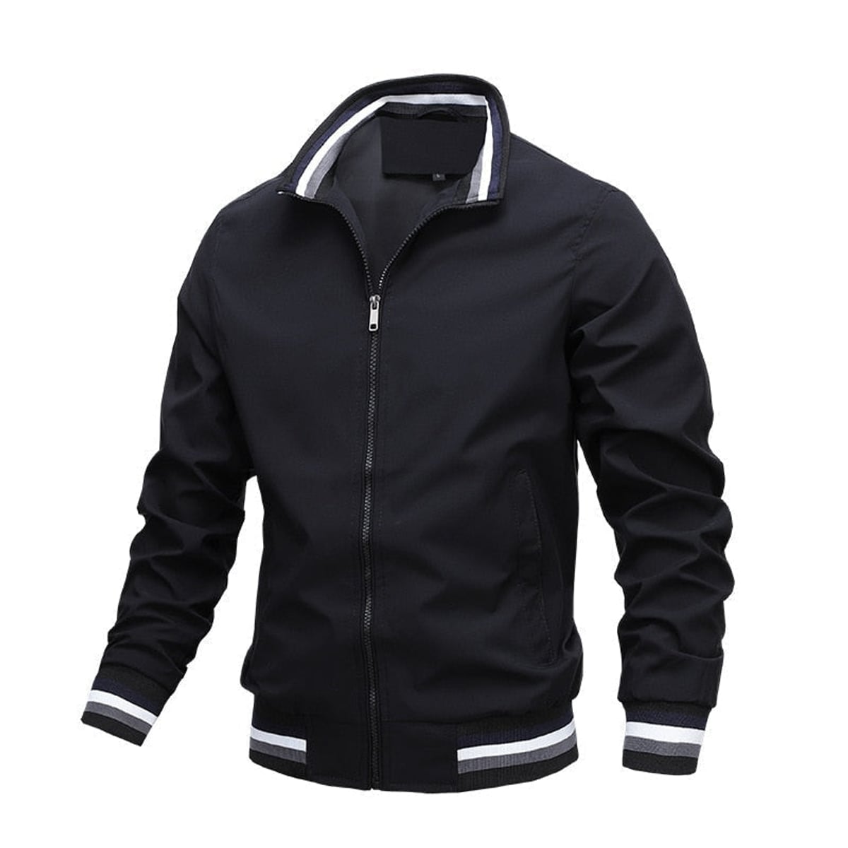 men's relaxed fit bomber jacket in black