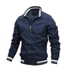 men's relaxed fit bomber jacket in dark blue