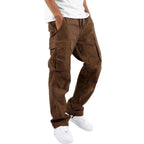 men's relaxed fit cargo pants in brown