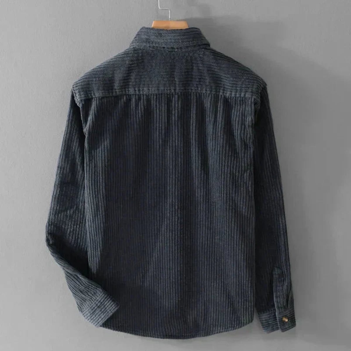men's relaxed fit corduroy shirt jacket in dark navy