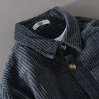 men's relaxed fit corduroy shirt jacket in dark navy