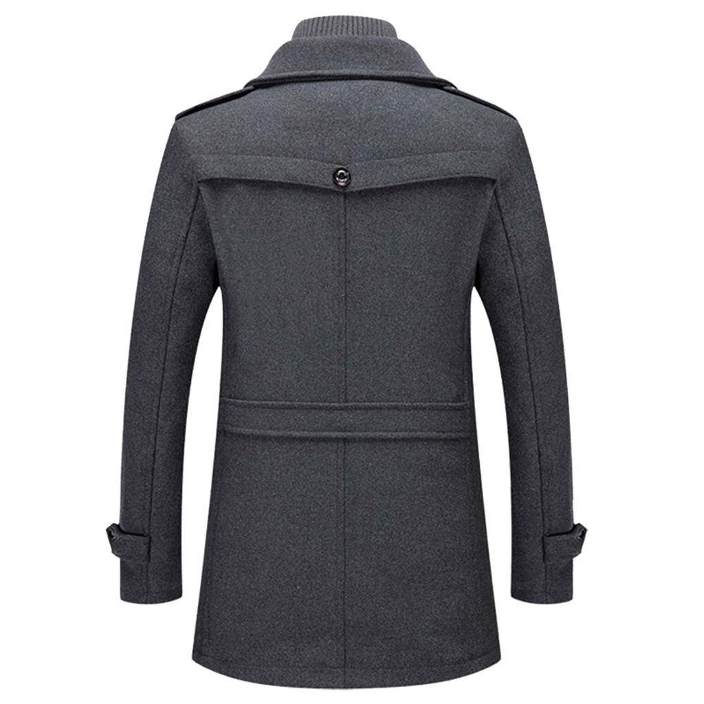 men's relaxed fit long overcoat