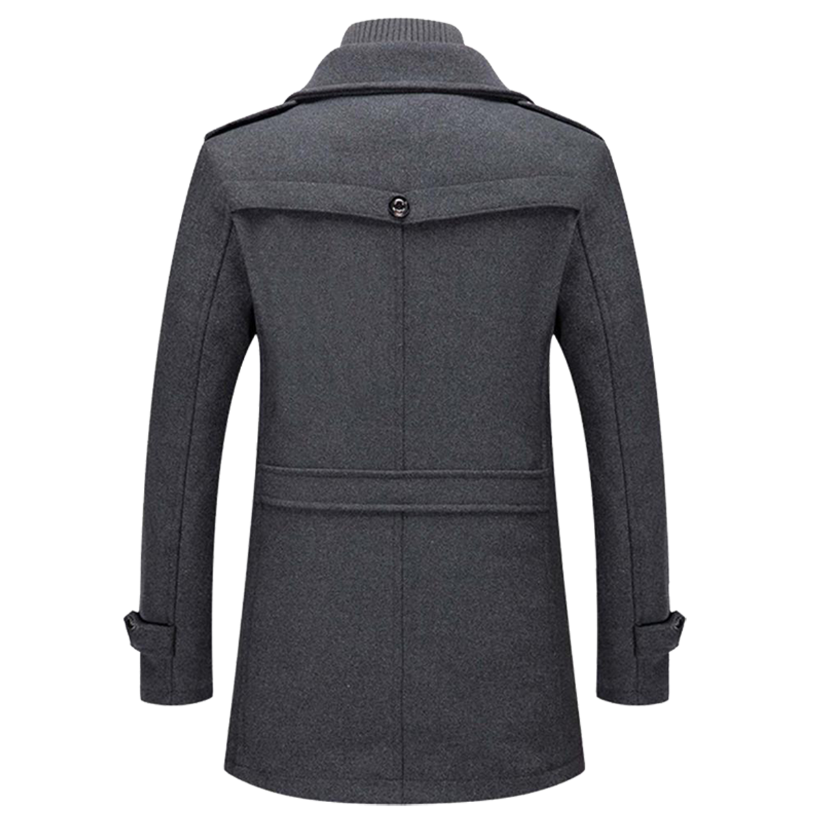 men's relaxed fit long overcoat