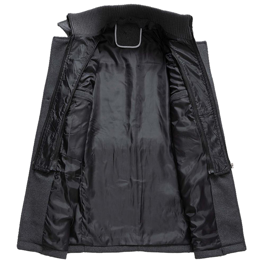 men's relaxed fit long overcoat