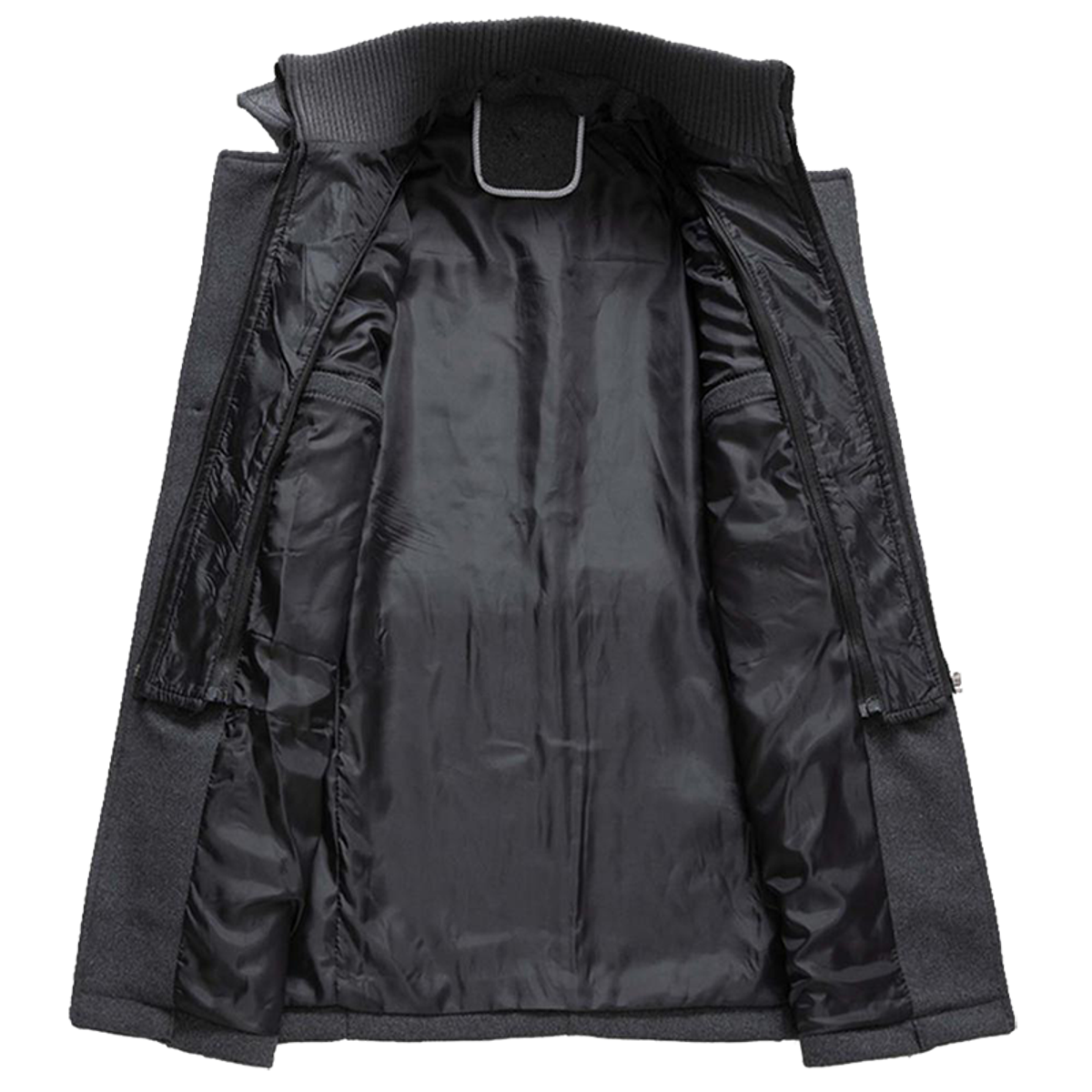 men's relaxed fit long overcoat
