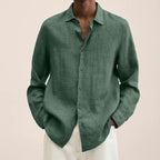 men's relaxed fit long sleeve shirt in light green