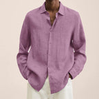 men's relaxed fit long sleeve shirt in pink