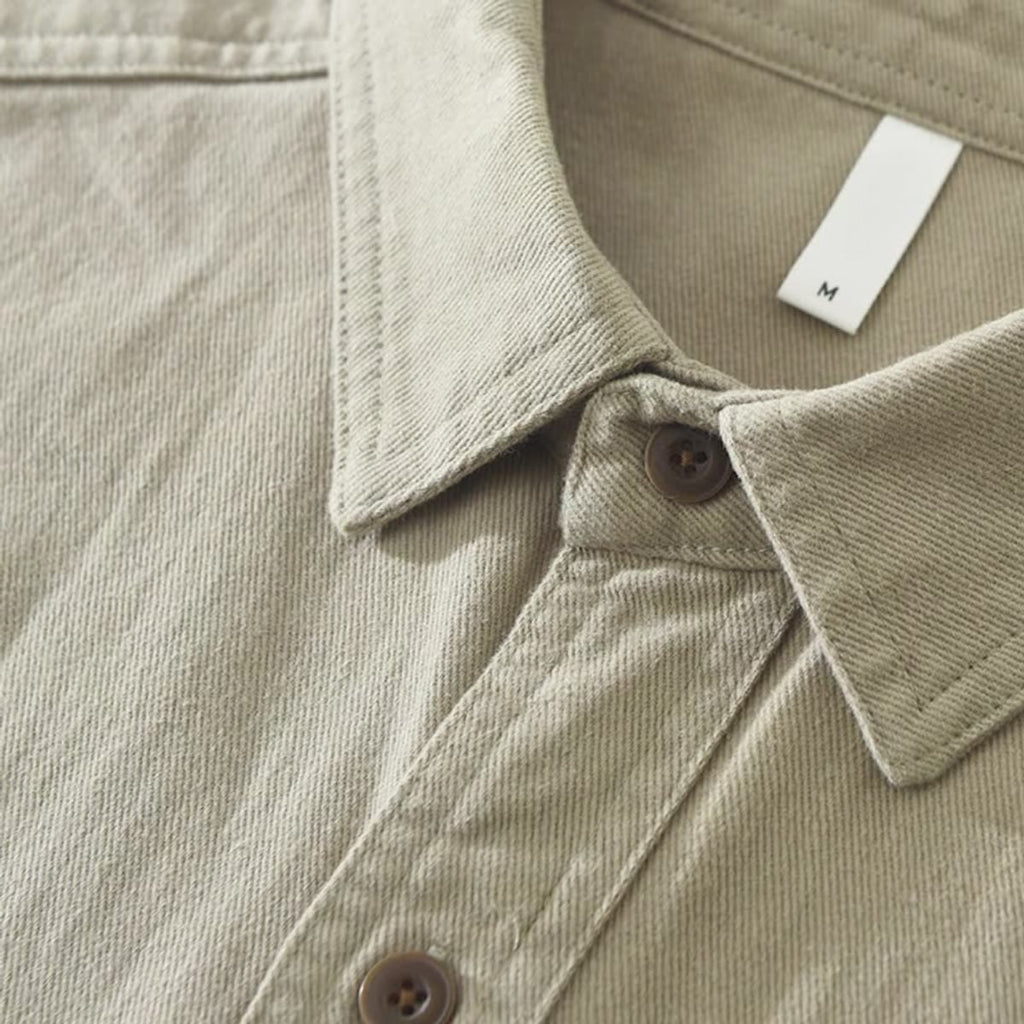 men's relaxed fit overshirt in light khaki