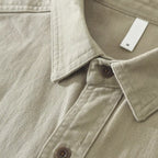 men's relaxed fit overshirt in light khaki