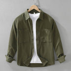 men's relaxed fit overshirt in olive