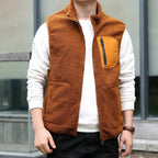 men's relaxed fit zip-up gilet