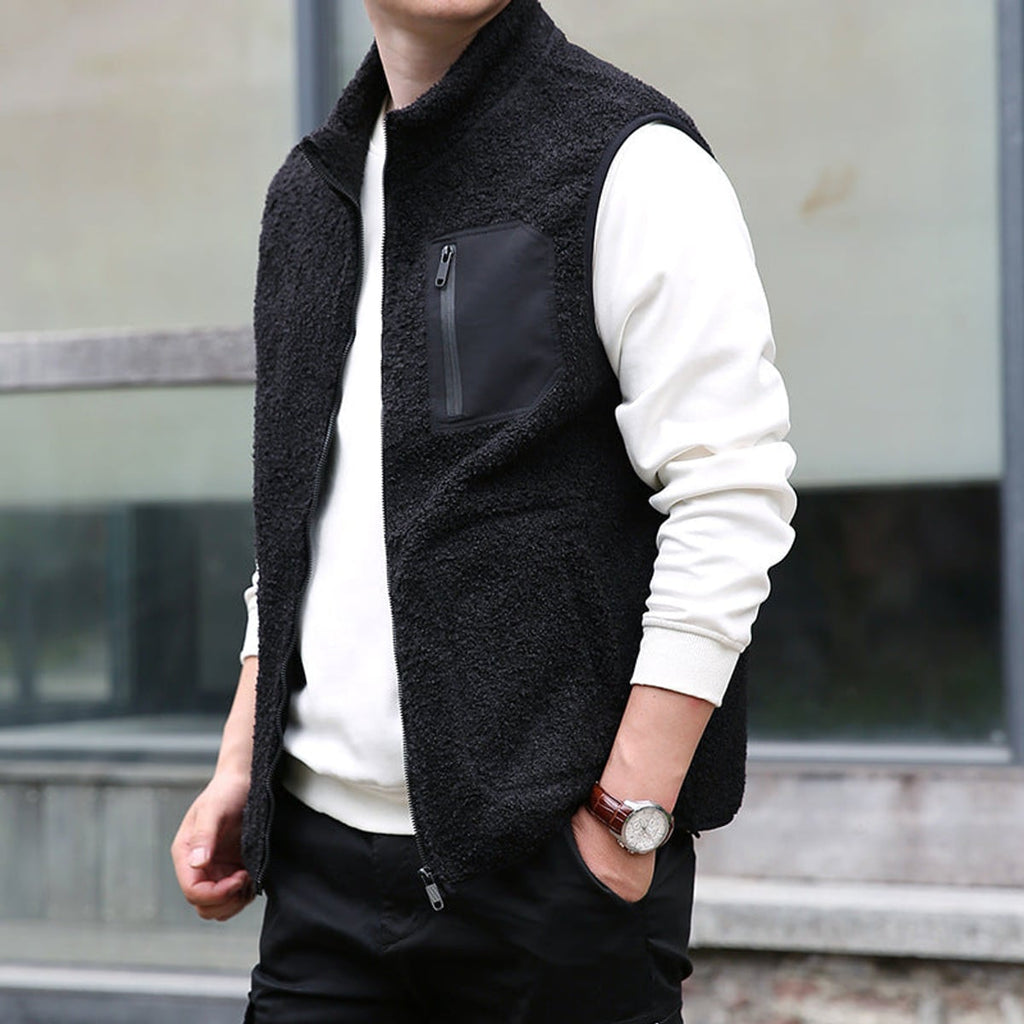 men's relaxed fit zip-up gilet