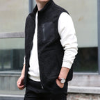 men's relaxed fit zip-up gilet