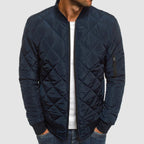 men's relaxed fit zip-up jacket in dark blue