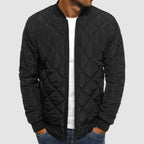 men's relaxed fit zip-up jacket in black
