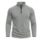men's relaxed zip-neck top