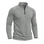 men's relaxed zip-neck top