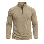 men's relaxed zip-neck top