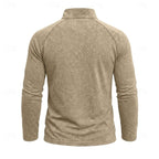 men's relaxed zip-neck top
