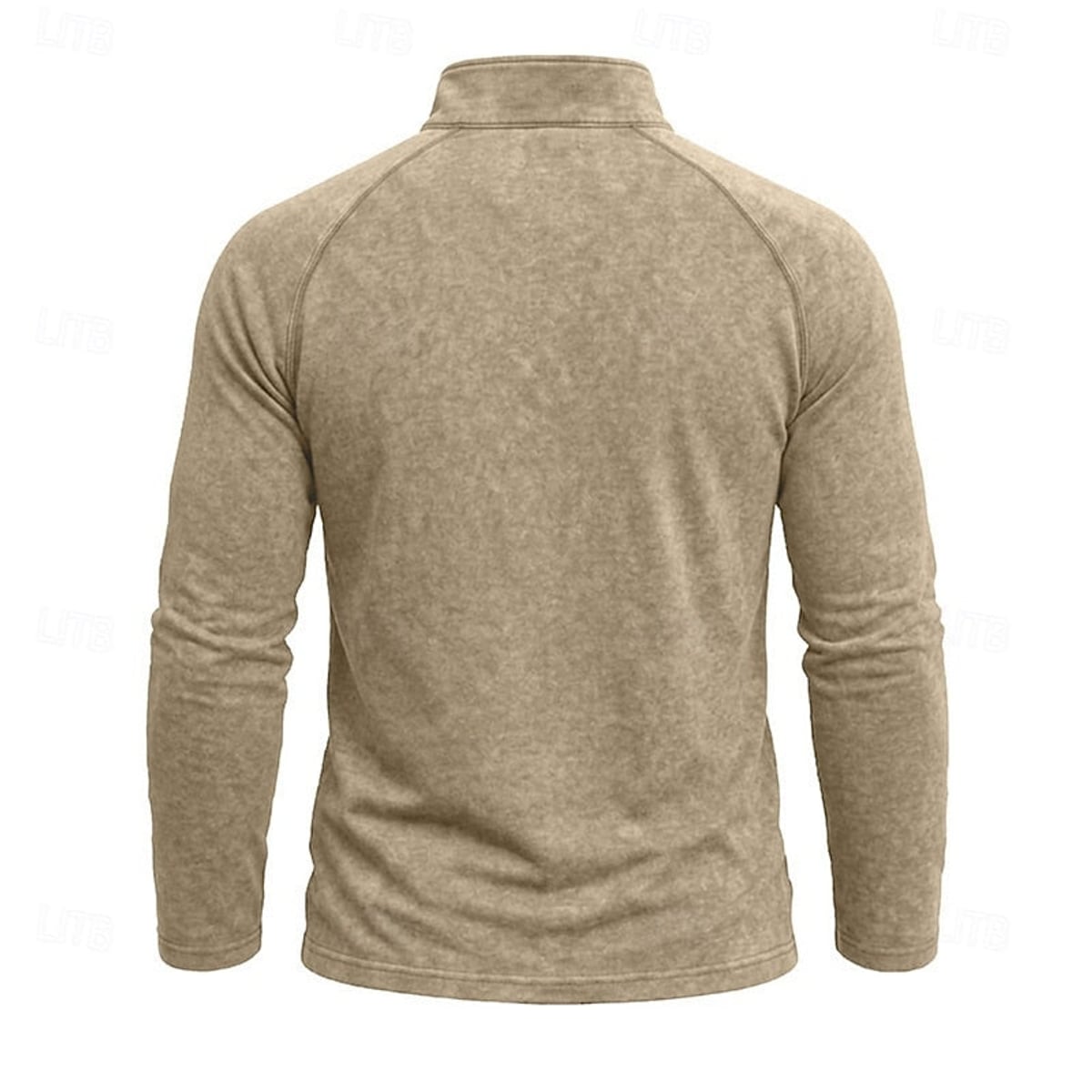 men's relaxed zip-neck top