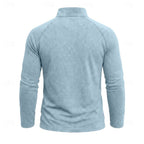 men's relaxed zip-neck top