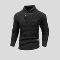 men's shawl collar knit sweater in black