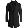 men's single breasted formal overcoat in black