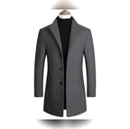 men's single breasted formal overcoat