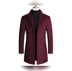 men's single breasted formal overcoat