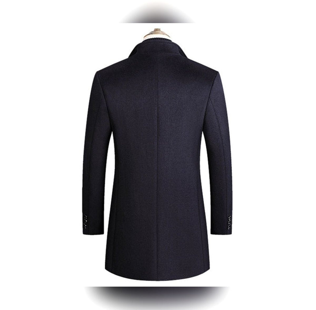 men's single breasted formal overcoat