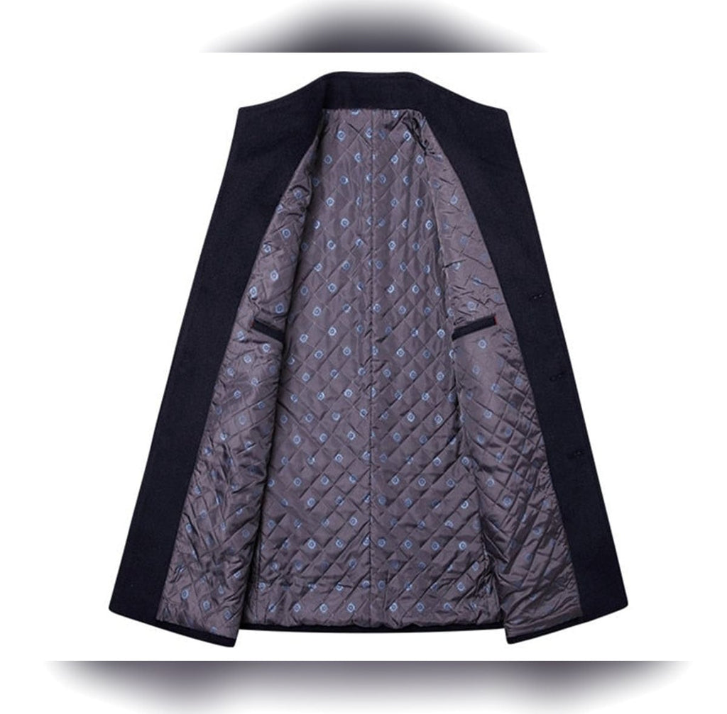 men's single breasted formal overcoat