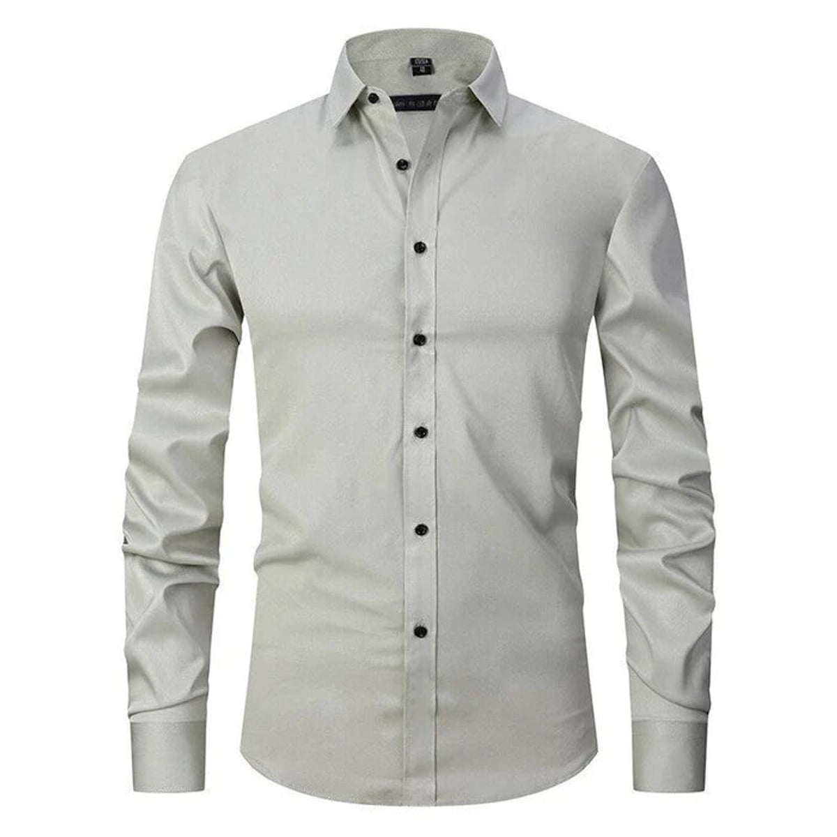 men's slim fit button shirt in green tea